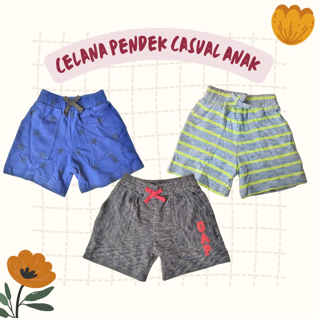 12M - 5T Celana Pendek Casual - Celana Olahraga Anak Celana Pendek HotPants