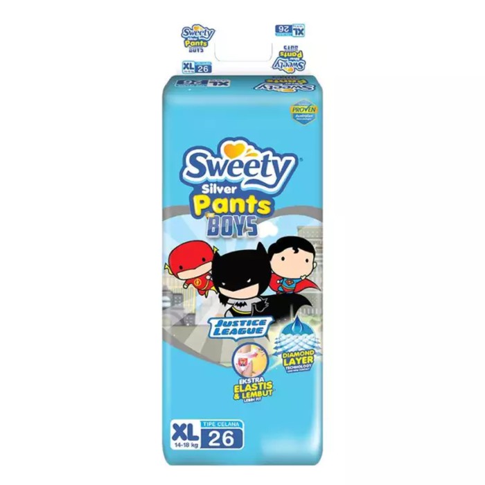 Sweety Silver Pants Boys XL26 Popok Celana Bayi XL 26 Boy Pampers Diapers