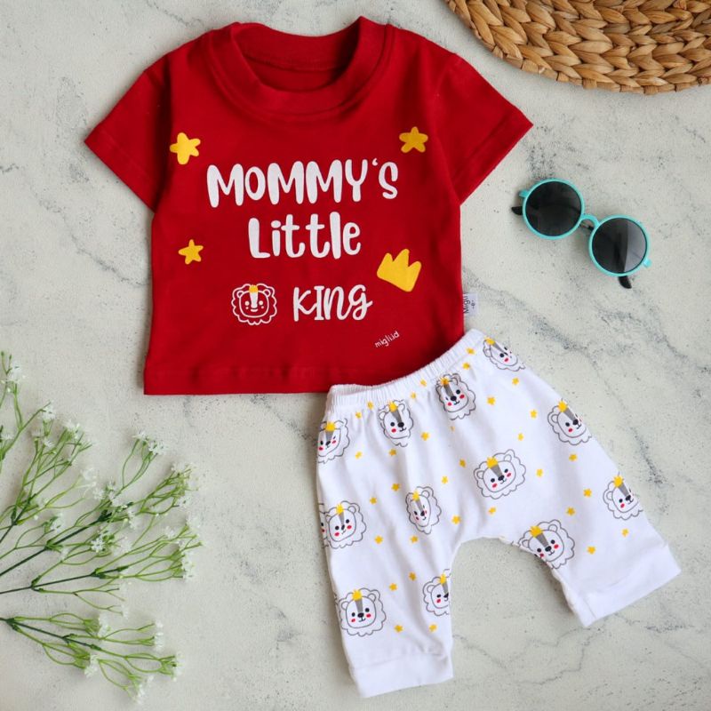 MOMMY'S LITTLE SET Setelan Baju Anak Bayi Laki Cowo + Celana 6 Bulan - 3 Tahun Lucu Pesta Casual