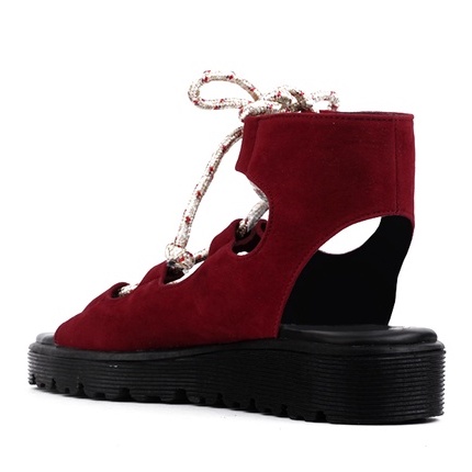 GLADIAN MAROON |ManNeedMe x FAV| Sandal Wanita Sepatu Sandal Platform ORIGINAL