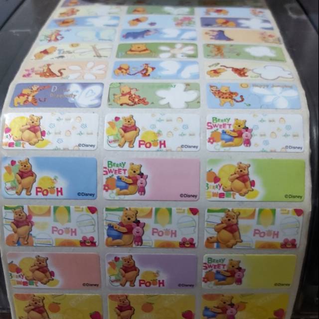 

Label nama sweet pooh sticker waterproof