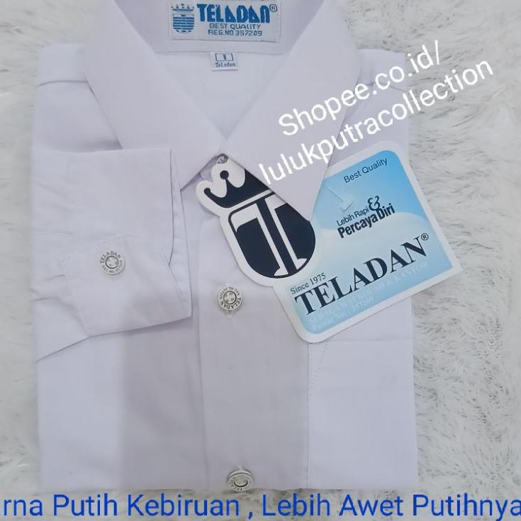 

Penjualan Terbanyak.. SERAGAM Kemeja Putih lengan Panjang SD SMP SMA/SERAGAM SEKOLAH TELADAN/Hem Putih Polos Lengan panjang