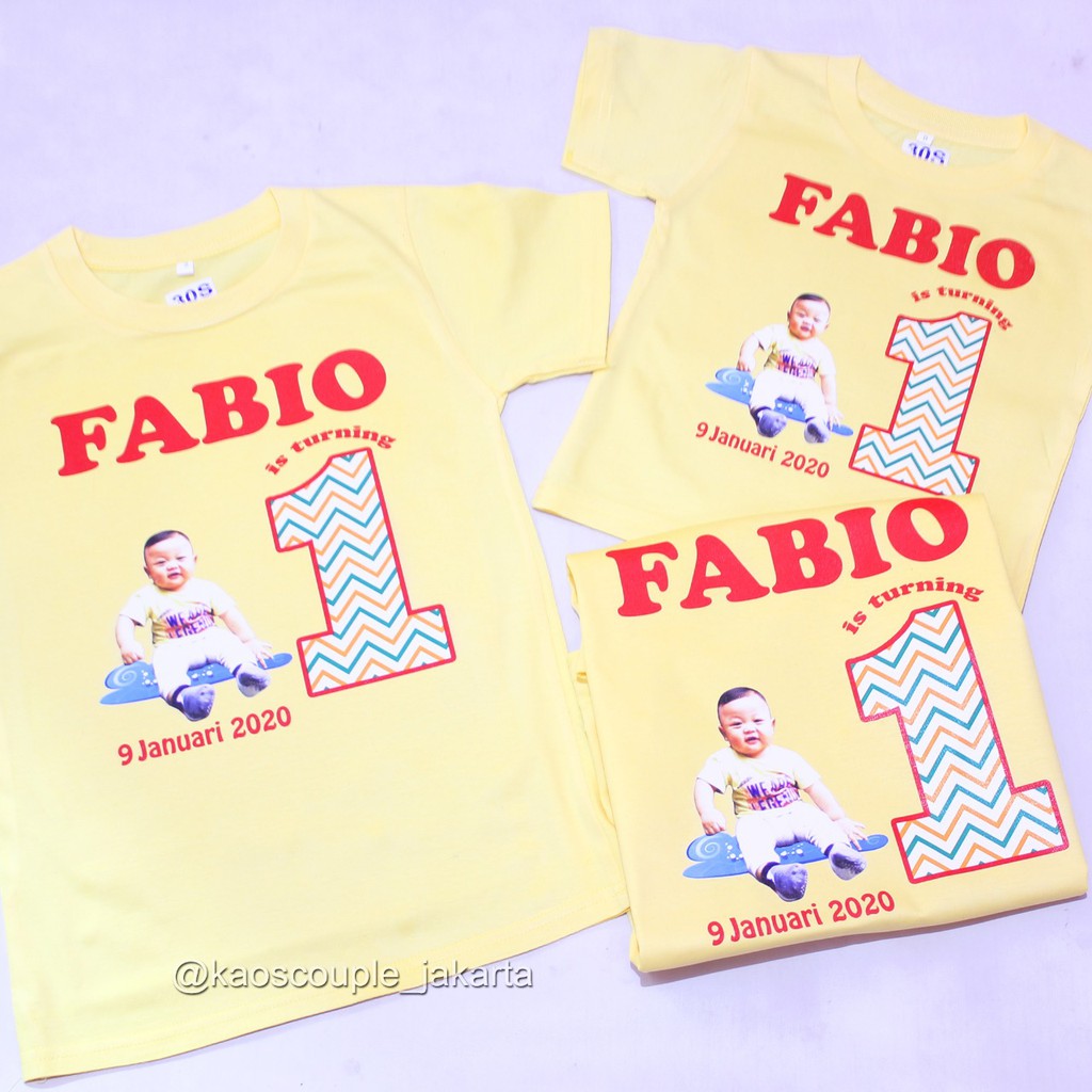 GRATIS CUSTOM NAMA Kaos/Kostum ULTAH Murah Bisa request Angka,foto.Bisa Couple Ayah Ibu dan Anak