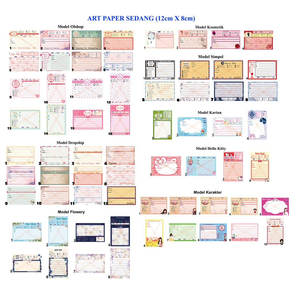 

Label Pengiriman Online Shop Ukuran Sedang