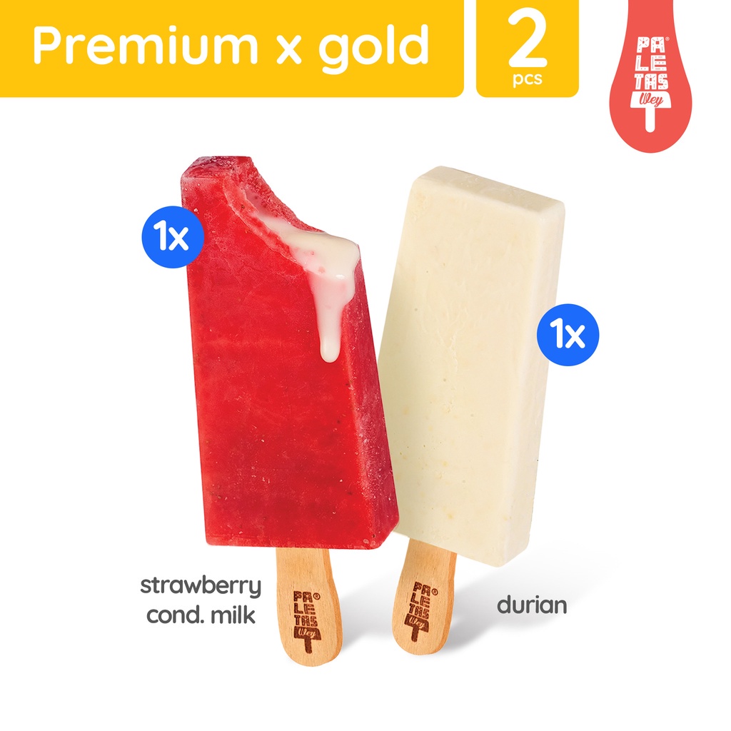 

Es Krim Paletas Wey 1 Durian & 1 Strawberry Cond. Milk