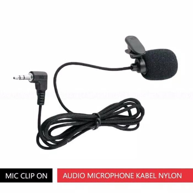 Mic Clip On / Audio Microphone / Mic Youtuber / Microphone YouTuber / Mic Rekaman / Microphone