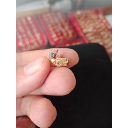 10.10 Promo Brand Cincin Emas Asli Untuk Bayi Setengah Gram /Cincin Anak /Cincin Murah /Cincin Ready
