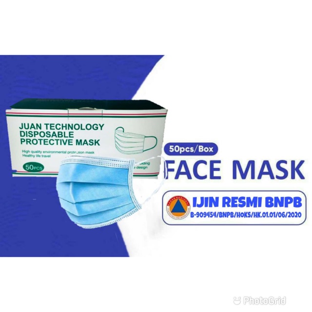 FACE MASK 3 PLY ISI 50 PCS