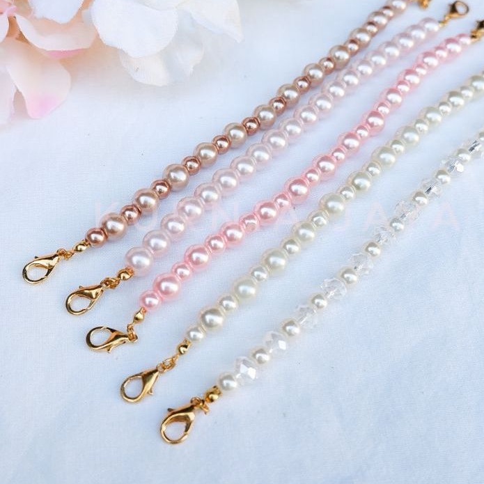 Konektor Masker Hijab Mutiara Korea/ Hijab Konektor / Konektor Hijab