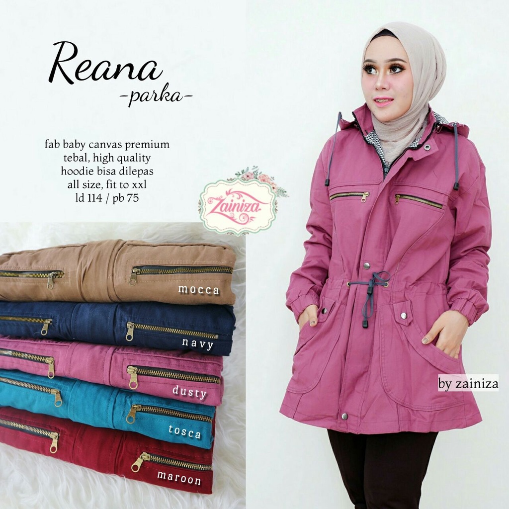 Jaket Wanita Parka Wanita Premium Jumbo Jaket Canvas OOTD