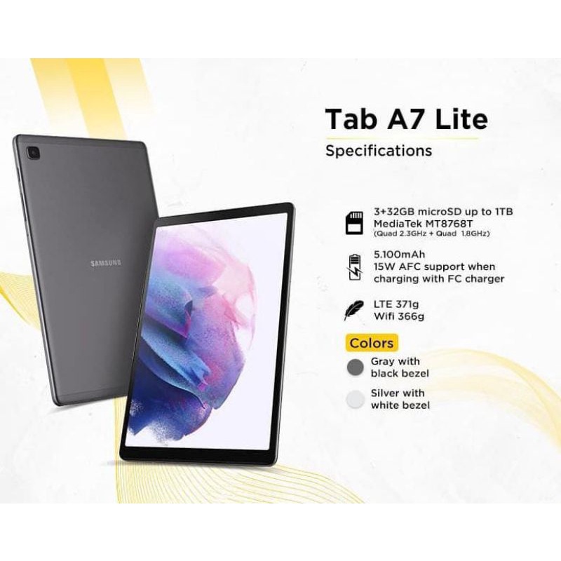 Samsung Tab A7 Lite 3/32GB Resmi