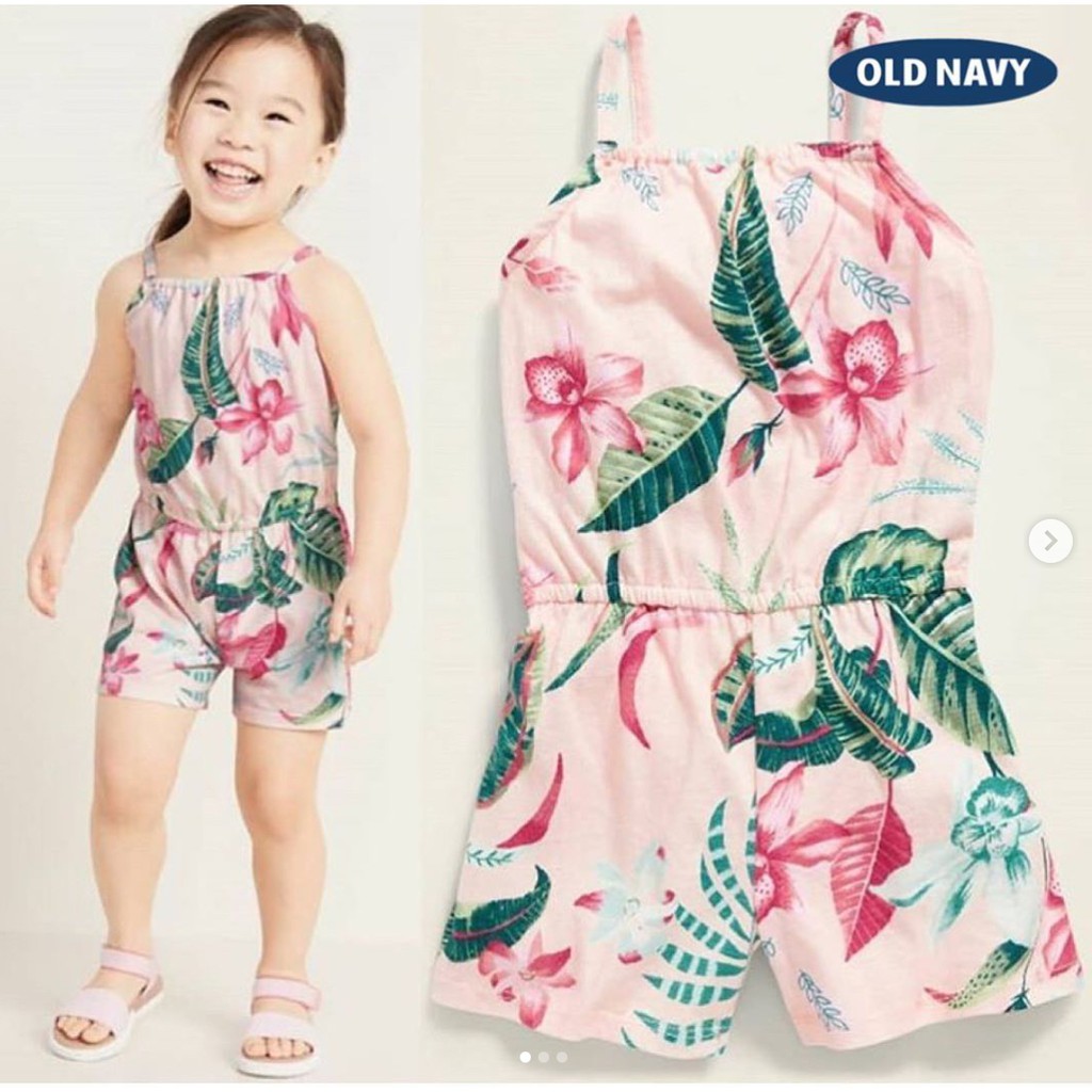 Old navy bodysuit dress anak perempuan 2y 3y 4y 5y - flowery pink - girl