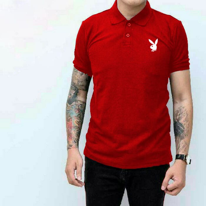 POLO SHIRT PRIA LOGO PLAYBOY / KAOS BERKERAH / PAKAIAN PRIA / KAOS POLOS / KAOS BERKERAH