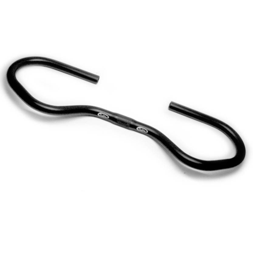 stang handlebar kupu BUTTERFLY alloy OVAL Hitam touring sepeda federal lipat 25.4 standart hitam