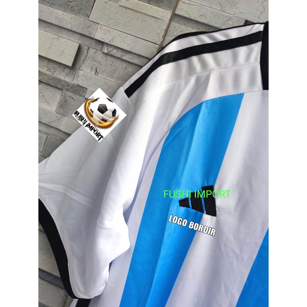 Jersey Baju Bola Argentina Home Piala Dunia World Cup 2022 Grade Ori