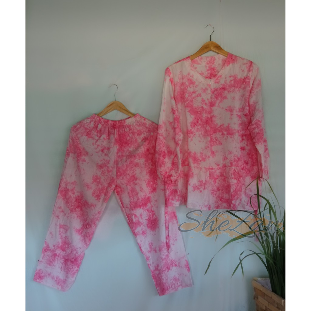 ONE SET / SETELAN TIEDYE LENGAN PANJANG / STELAN WANITA