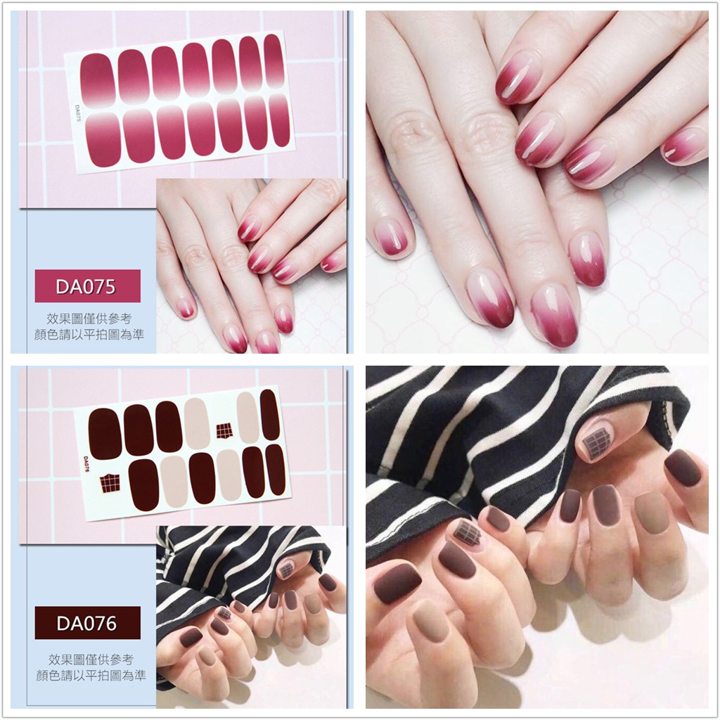 &lt;Jjoygirl&gt;DA Nail sticker motif / sticker kuku / stiker kuku / nail stiker glitter / stripes design