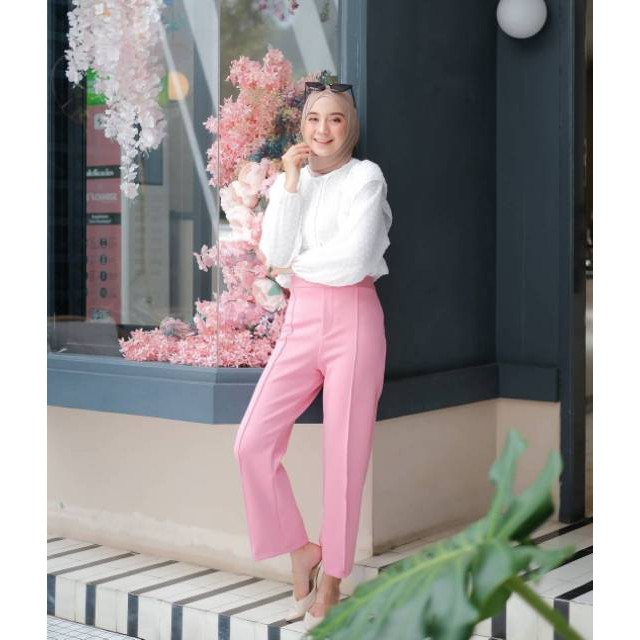 PAKAIAN WANITA - MILEA PANTS - CELANA WANITA - CELANA BAHAN - BAWAHAN WANITA