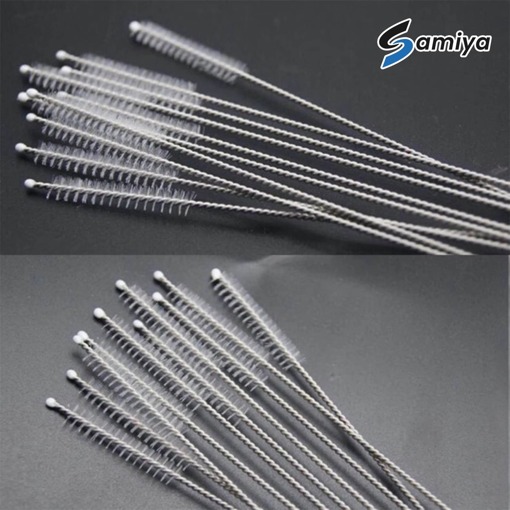 Sikat sedotan stainless panjang 20cm / sikat botol bayi / stainless straw brush