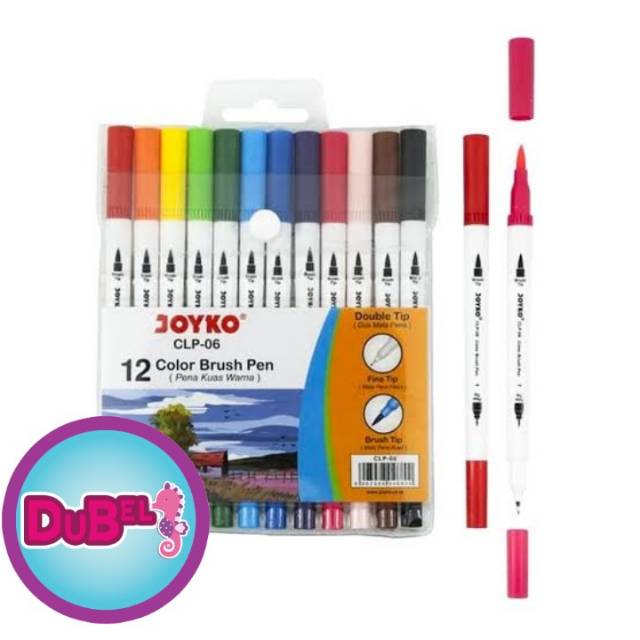 

Brush Pen Joyko CLP-06 isi 12 warna Dual Pen / Pena Kuas