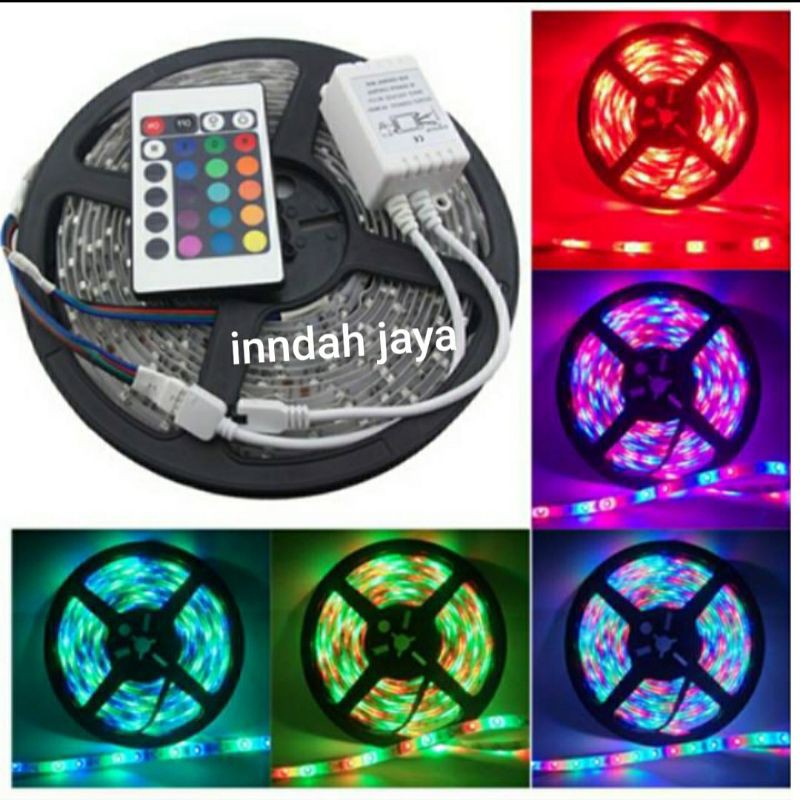 Led Strip 5 Meter Rgb 12 Volt Mata Besar 5050 Waterproof
