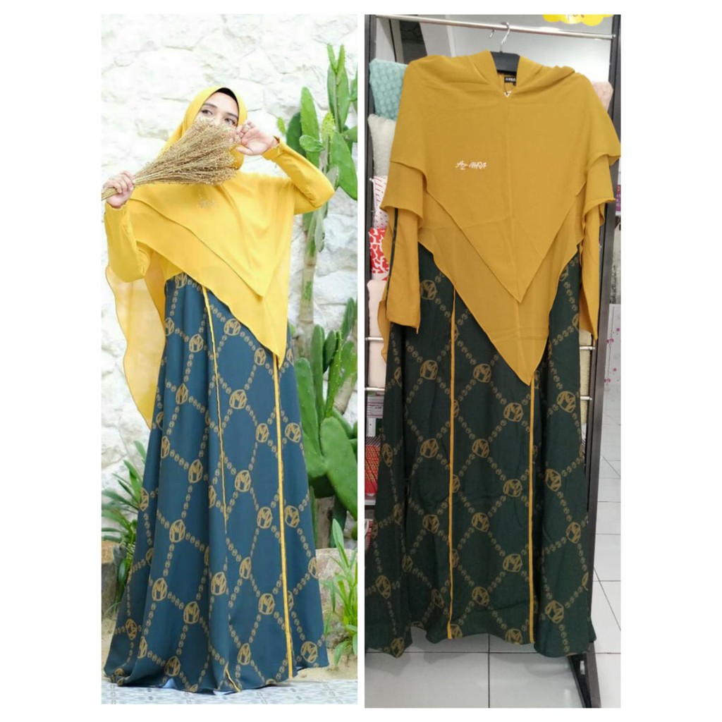 [AZZAHRA PREMIUM] GAMIS SYARI / DRESS SET MEWAH ORIGINAL  " ARAFAH "  By Azzahra Premium