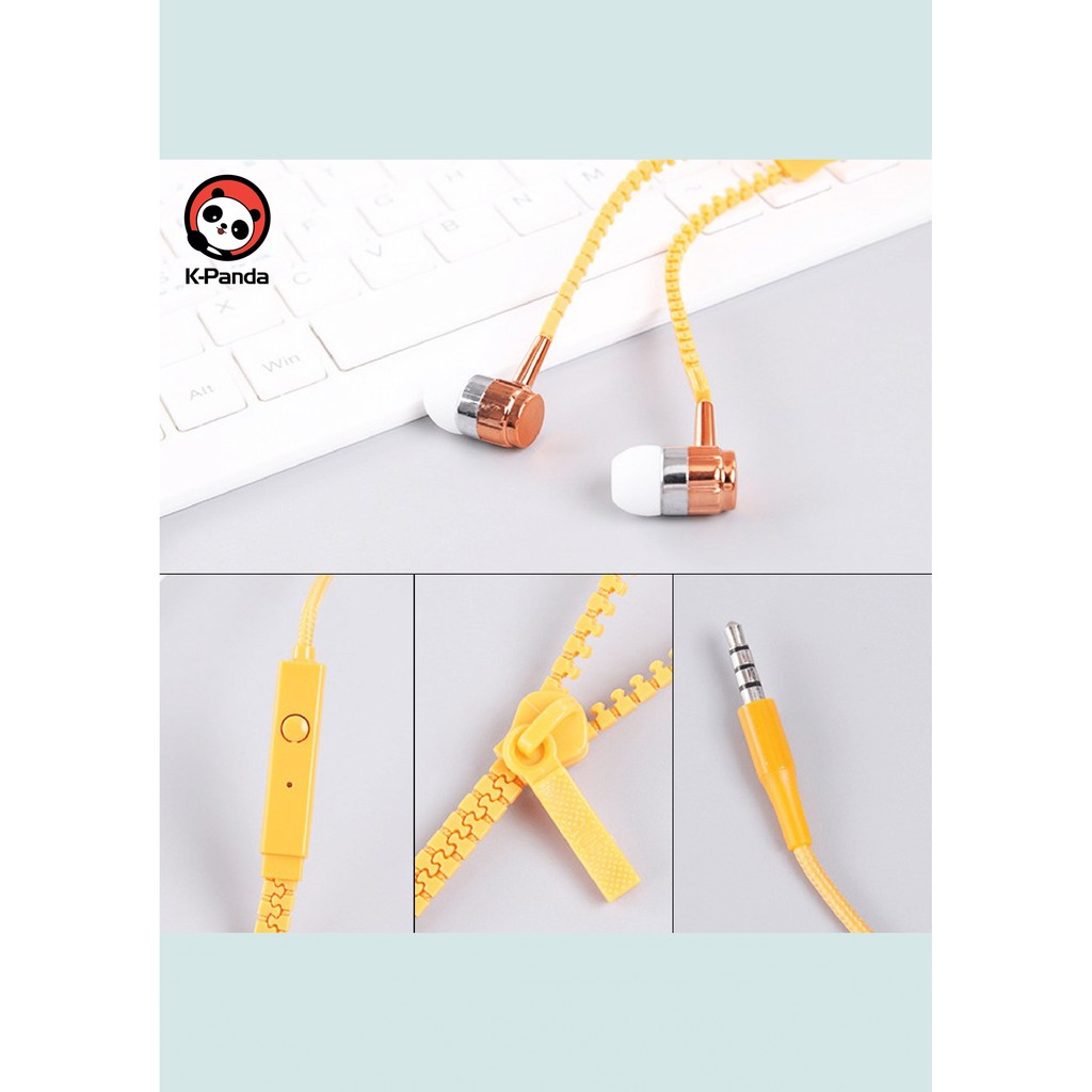 Handsfree Earphone zipper resleting