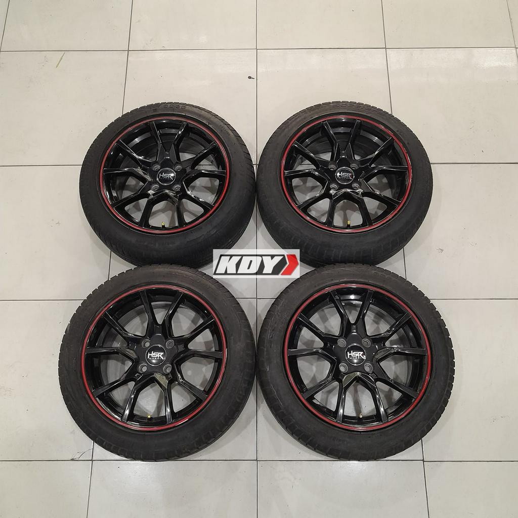 Velg Racing Bekas Copotan Murah Ring 15 + Ban 195 50 R15 Brio Agya Ayla Calya Sigra