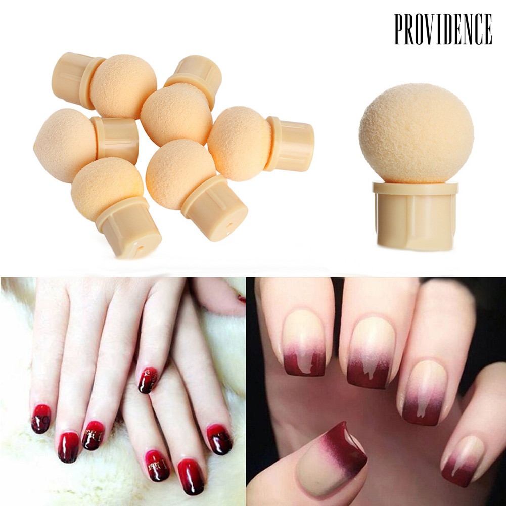 Providence 6Pcs/Set Professional Soft Replacement Sponge Nail Blooming Drawing Pen Heads