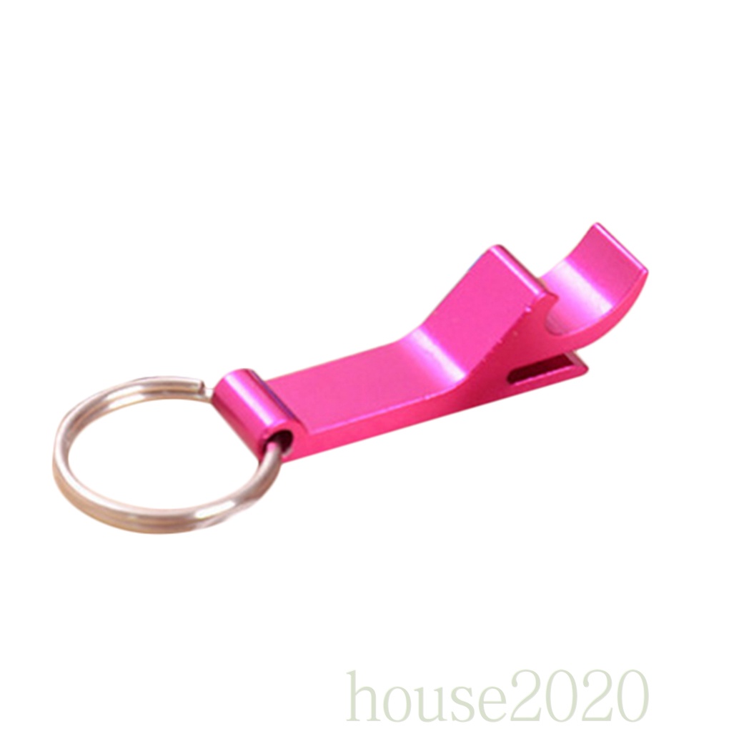 [house2020]Bottle Opener Aluminum Key Ring Chain Keyring Keychain Pure Color Metal Beer Bar Tool Claw