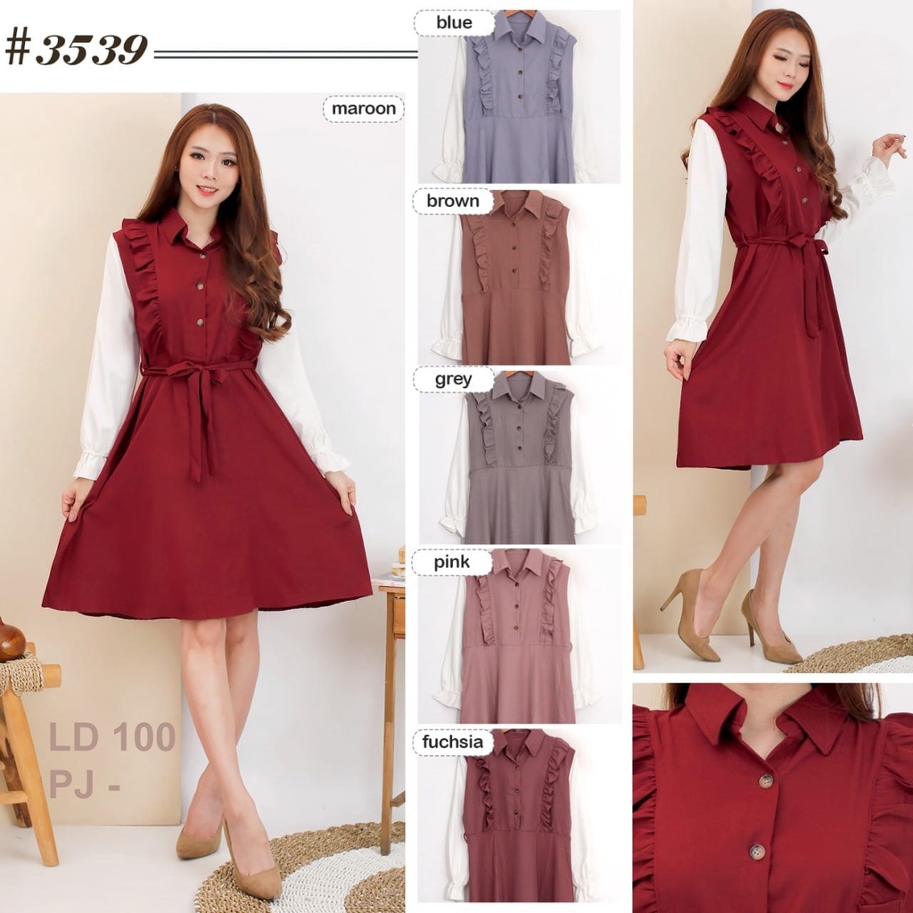 Baju Atasan Wanita Tunik Kombinasi/Tunik Terbaru Model Tready/Chantigue Bhutig