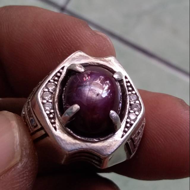 Natural Star ruby 50.84 ct memo sertifikat GRI