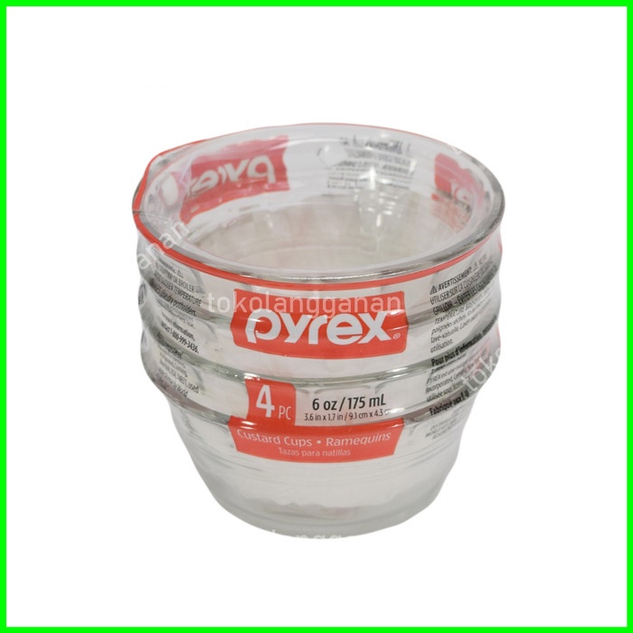 Mangkok Kaca - Pyrex Set Mangkuk Kaca 175 Ml 4 Pcs