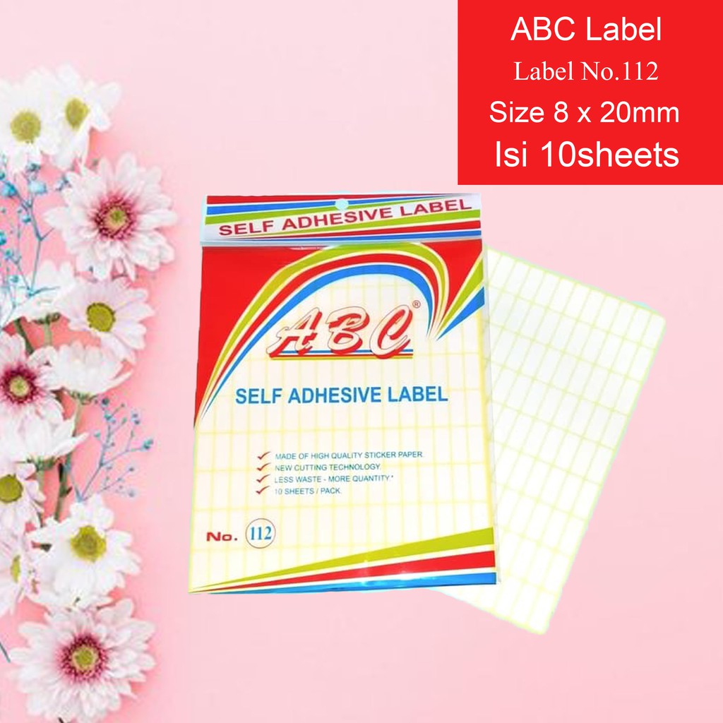 Label / ABC Label / isi 10pack / 8x20mm / No.112