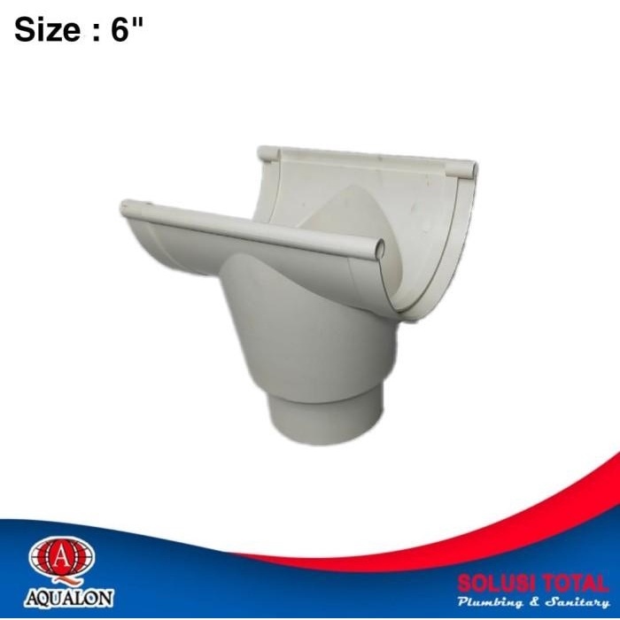 Corong Talang Pvc 6 Inch Setengah Lingkaran 6 Inch Aqualon