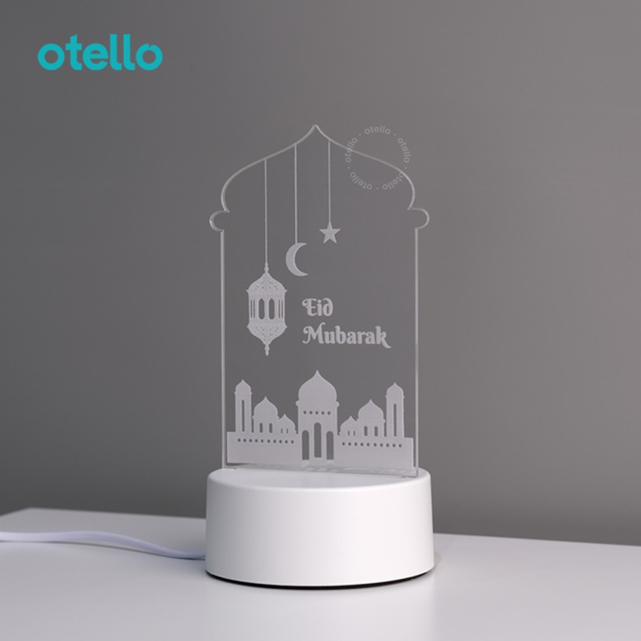 Lampu Hias Akrilik LED Eid Mubarak Ramadan Idul Fitri Hampers Lebaran