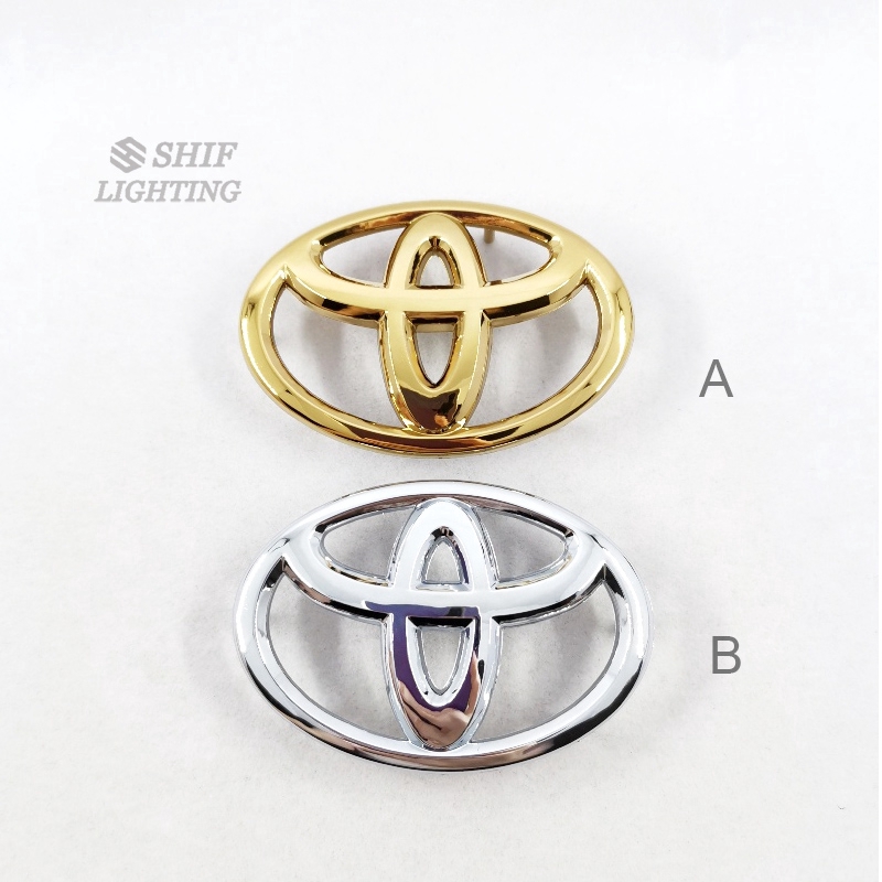 1pc Stiker Emblem Logo Toyota Bahan Abs Warna Emas Untuk Stir Mobil Toyota