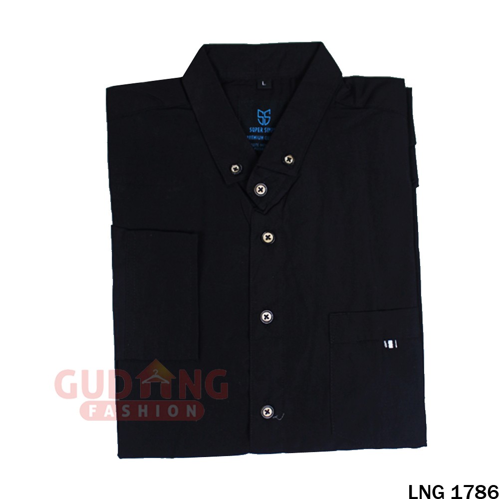 Kemeja Casual Pria Oxford Lengan Panjang - LNG 1786