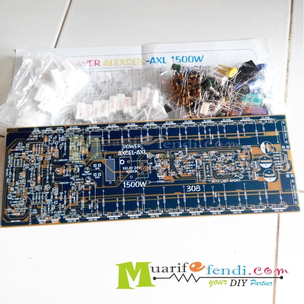 PAKET DIY Power Amplifier AXL AUDIO AUDION AXCEL-AXL BU3U 308
