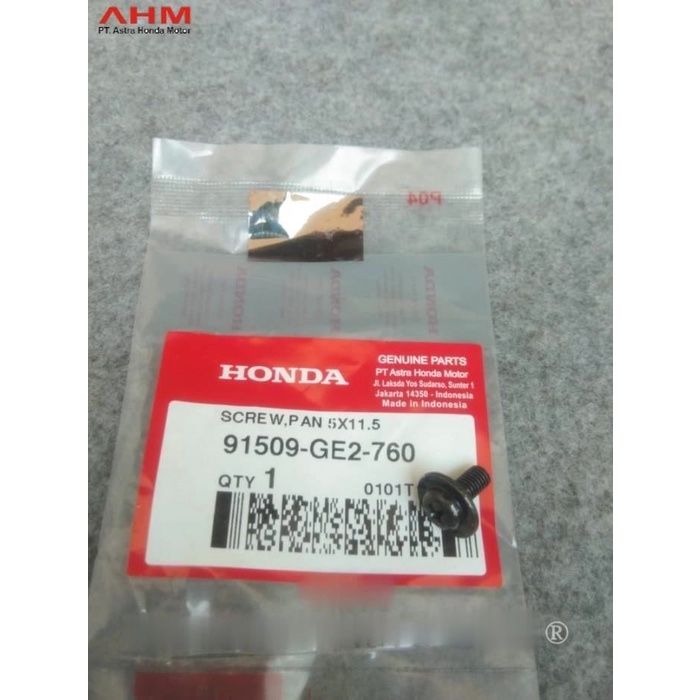 ~ SCREW PAN BAUT 5X11.5 ORI AHM 91509GE2760