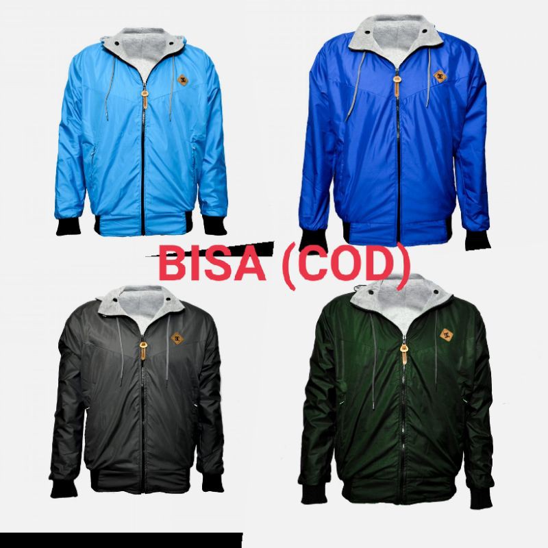 D45 COD|JAKET BOLAK BALIK 2IN1 CEWE COWO/JAKET PRIA WANITA TASLAN/JAKET MOTOR /UKURAN M,L,XL,XXL