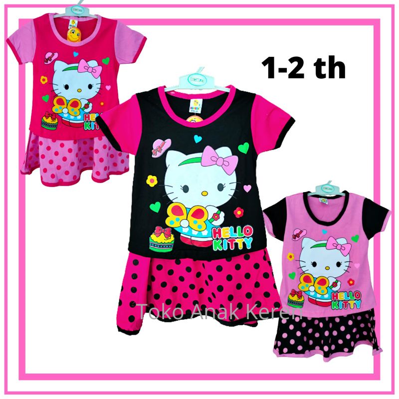 Baju Anak 1 2 tahun Setelan Stelan Anak Overall Cewek Cewe 1tahun thn Th Perempuan Cewek Import Mura