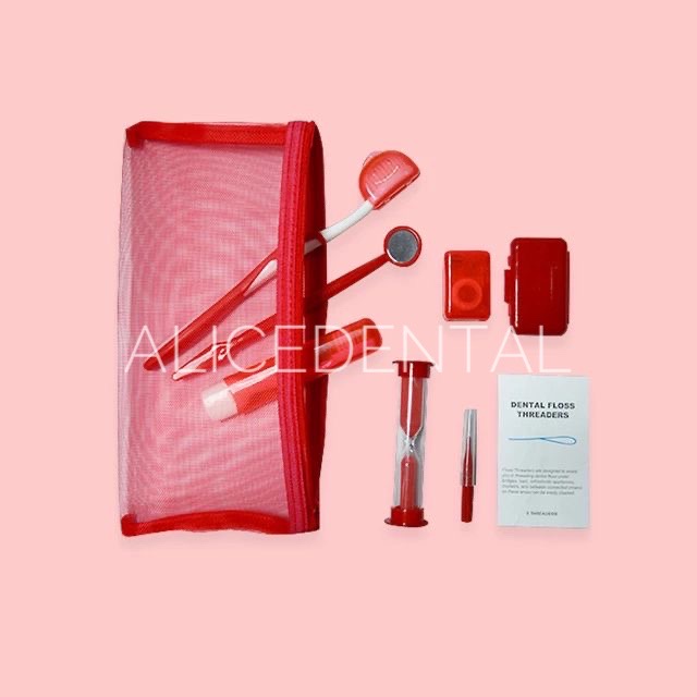 Orthodontic kit dental ortho kit cleaning set travel travelling jaring paket sikat gigi behel kawat gigi lengkap orthokit