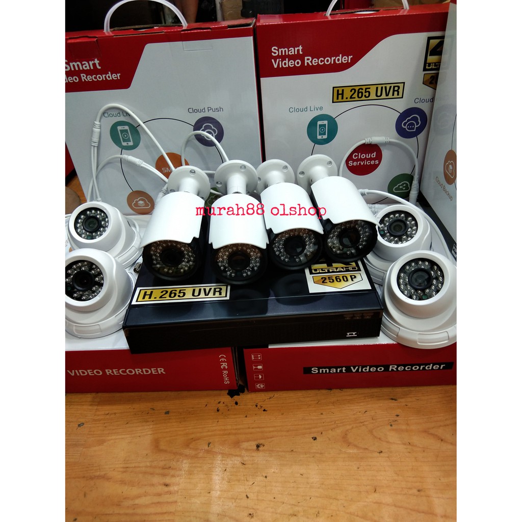 PAKET CCTV 8CH 8CAMERA LENSA 8MP ULTRA HD 4K   KABEL 100M +packing kayu