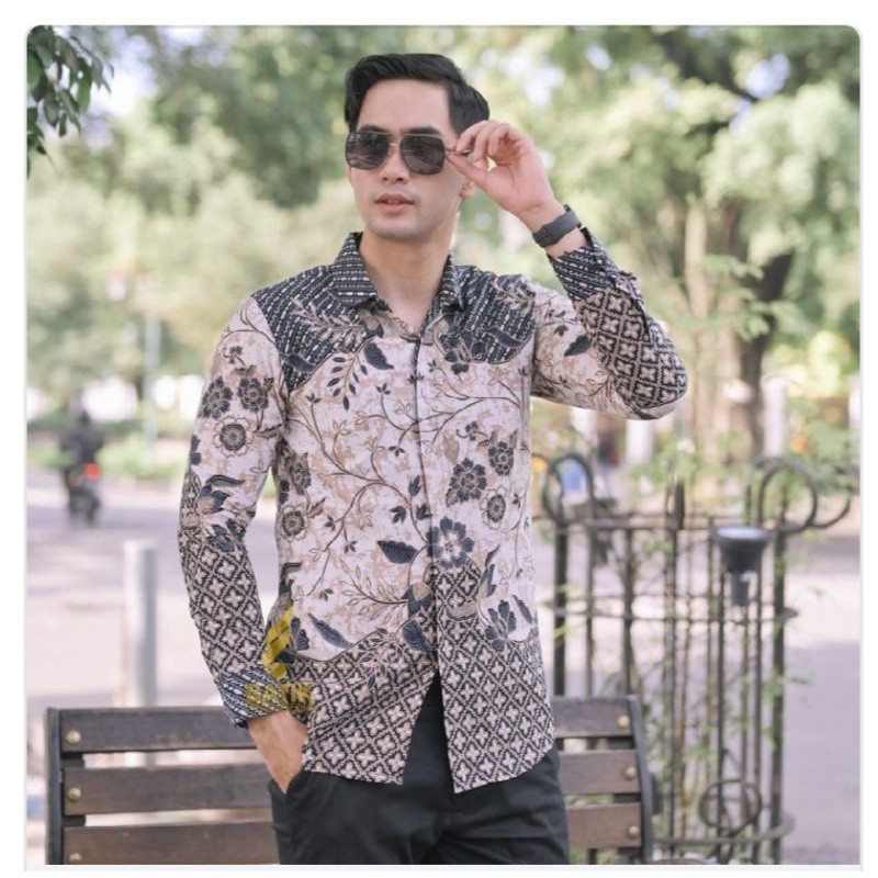 KARISMA PANJANG KEMEJA BATIK PRIA LENGAN SLIMFIT  KATUN PRINTING