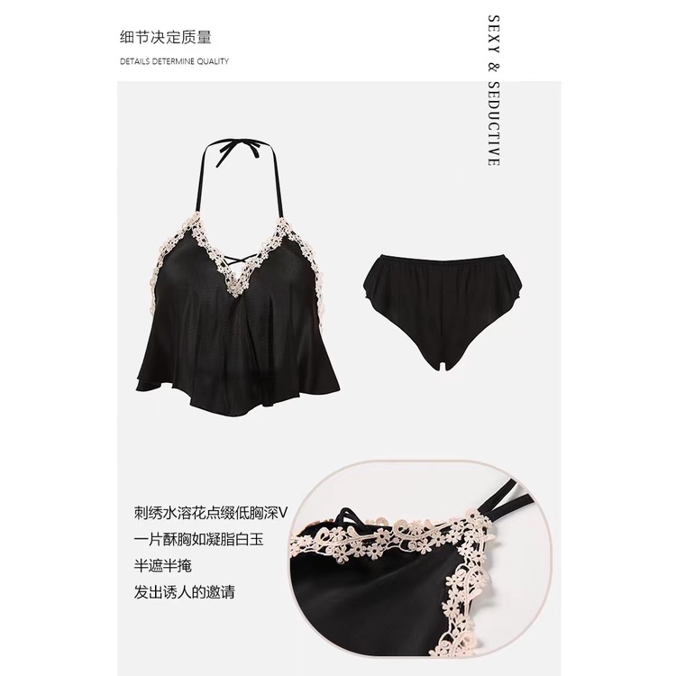 SL181 Sleepwear Lingerie satin baju tidur sexy wanita / Sexy lingerie satin baju tidur wanita / Baju tidur satin sexy pajamas-8