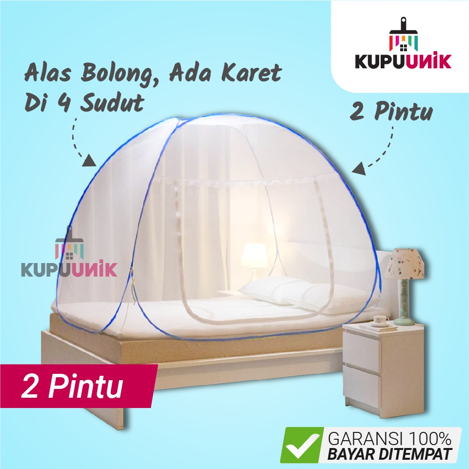 Kelambu Tenda Nyamuk Lipat Kelambu Tidur Dua Pintu Selambu Klambu Tidur Dewasa Bayi BUTTERFLY