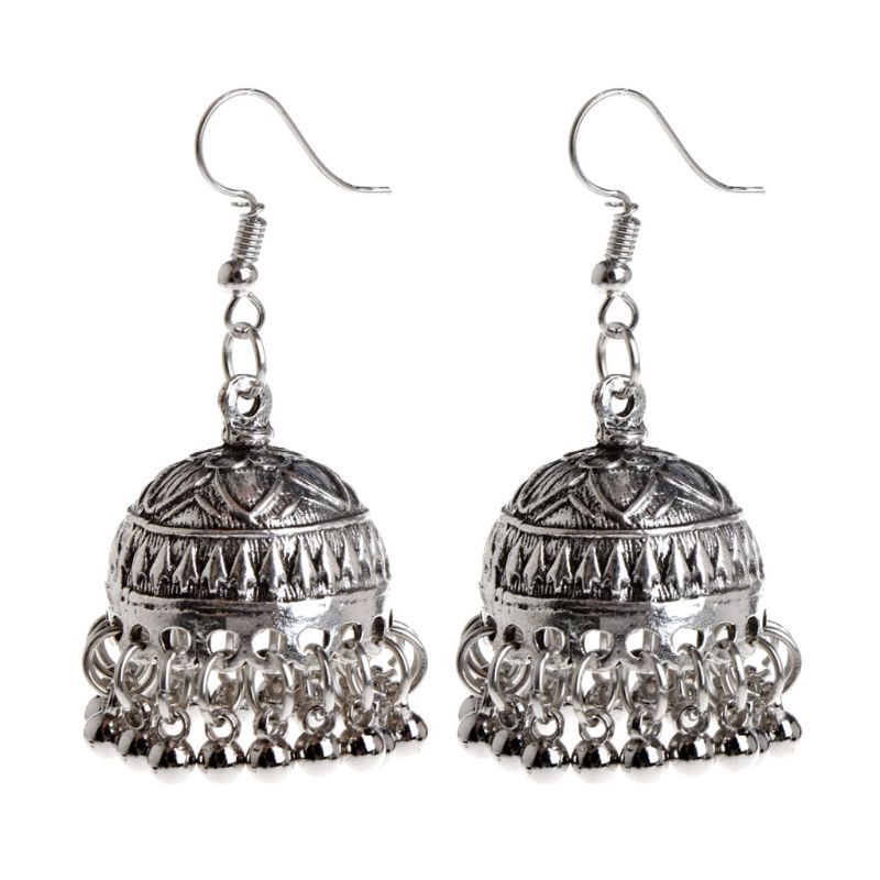 SIY  1 Pair Ethnic Earrings Dome Pendant Tassel Exquisite Elegant Vintage Charms Women Jewelry Dangle India Cage Drop Fashion