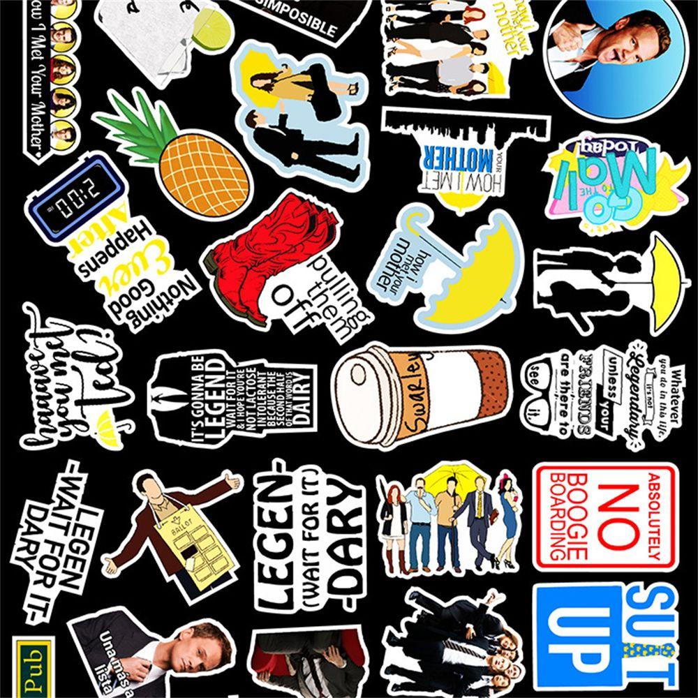 Lanfy Graffiti Stiker Telepon Multi Use Guitar Notebook Untuk Mobil Gitar Bagasi Kulkas HIMYM Sitckers