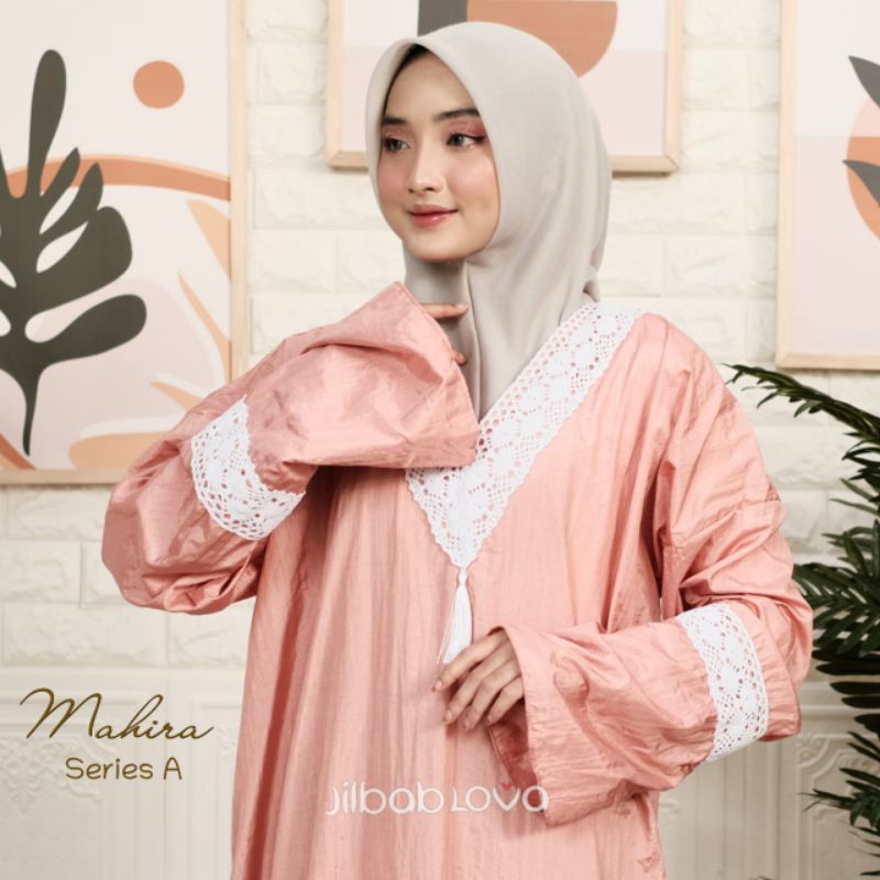 Mukena Mukenah Telekung Rukuh Abaya Travelling Parasit Renda 5cm